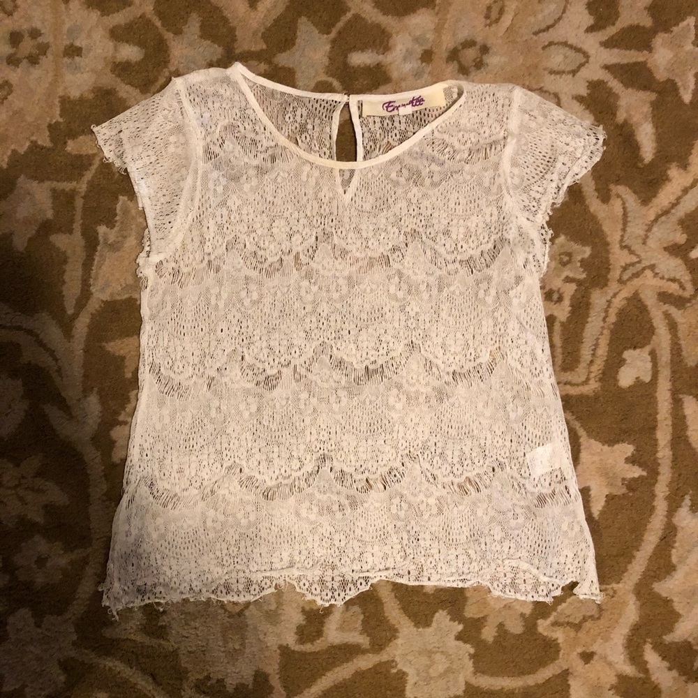 Emmelee White Lace Top